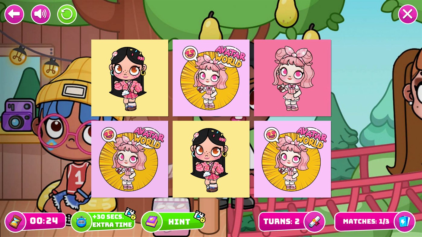 #4. Avatar Girls Memory Card Match (Windows) 由: Ken Coloring