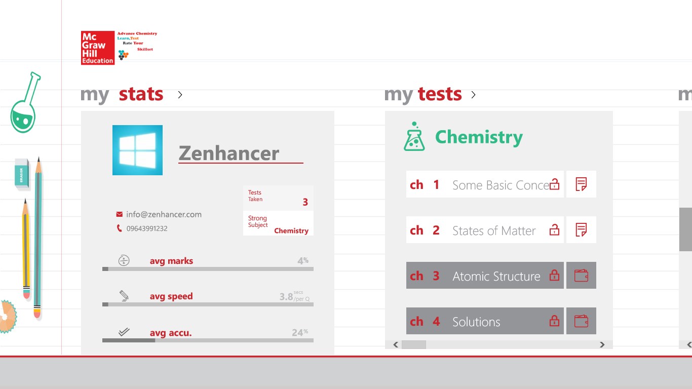 Stat test. Marked Atom.