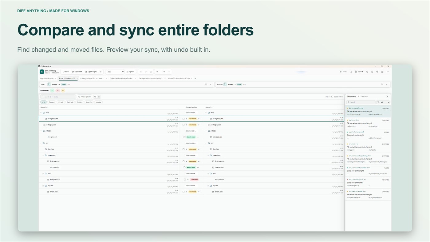 #2. Diff Anything (Windows) Von: Martin Grüner