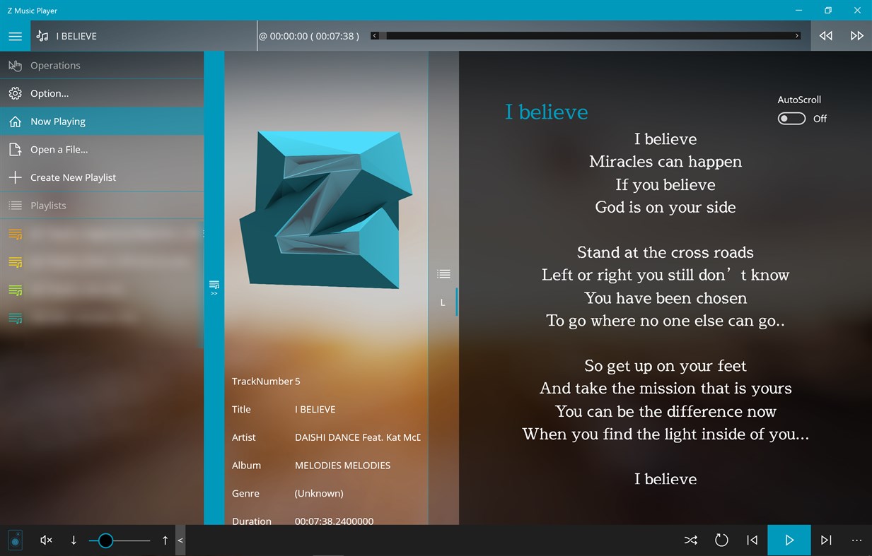 #2. Z Music Player (Windows) 由: bibohlog