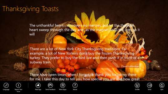 Thanksgiving Toasts screenshot 3