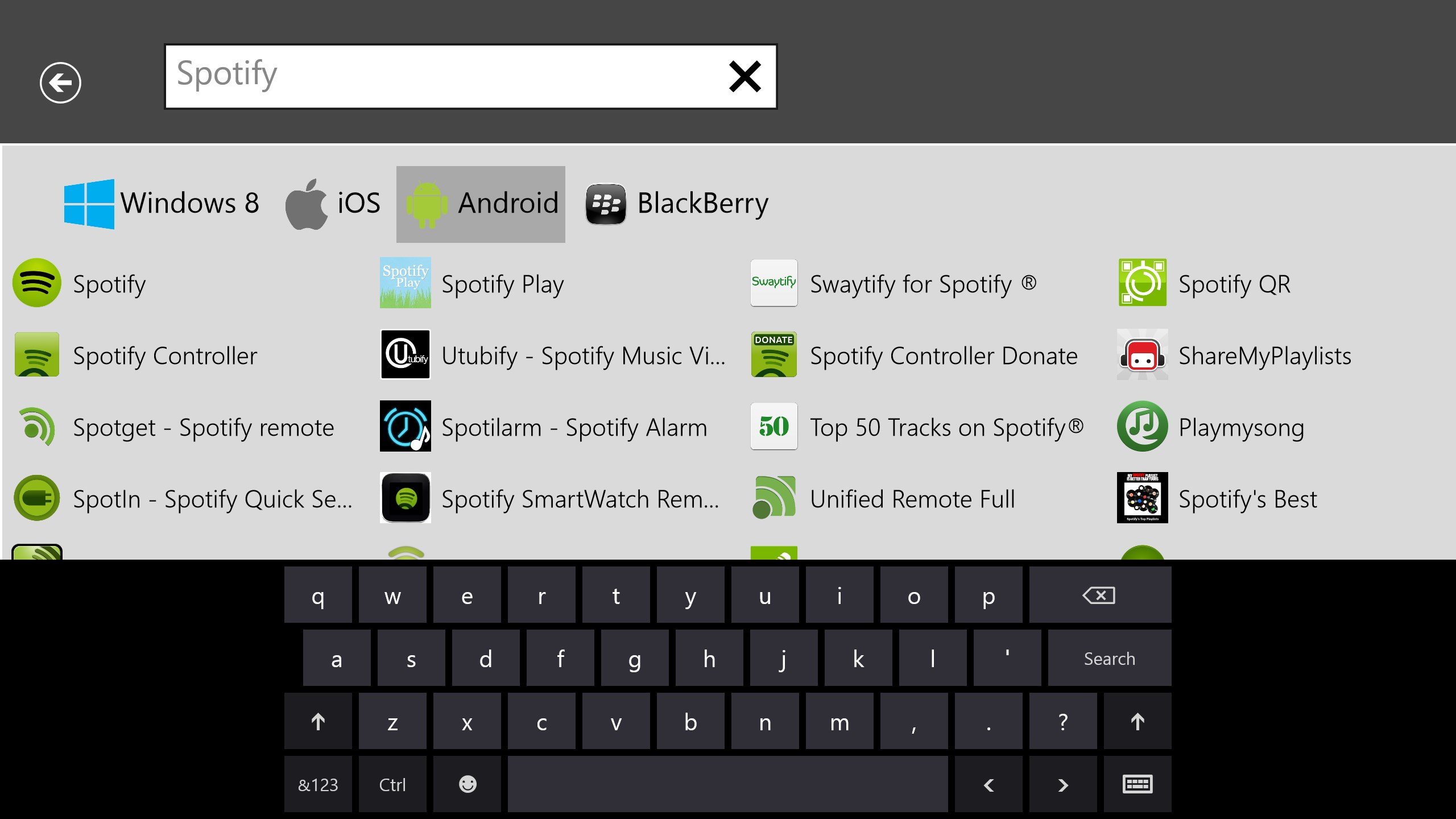 Easily search for the apps you're looking to replace.