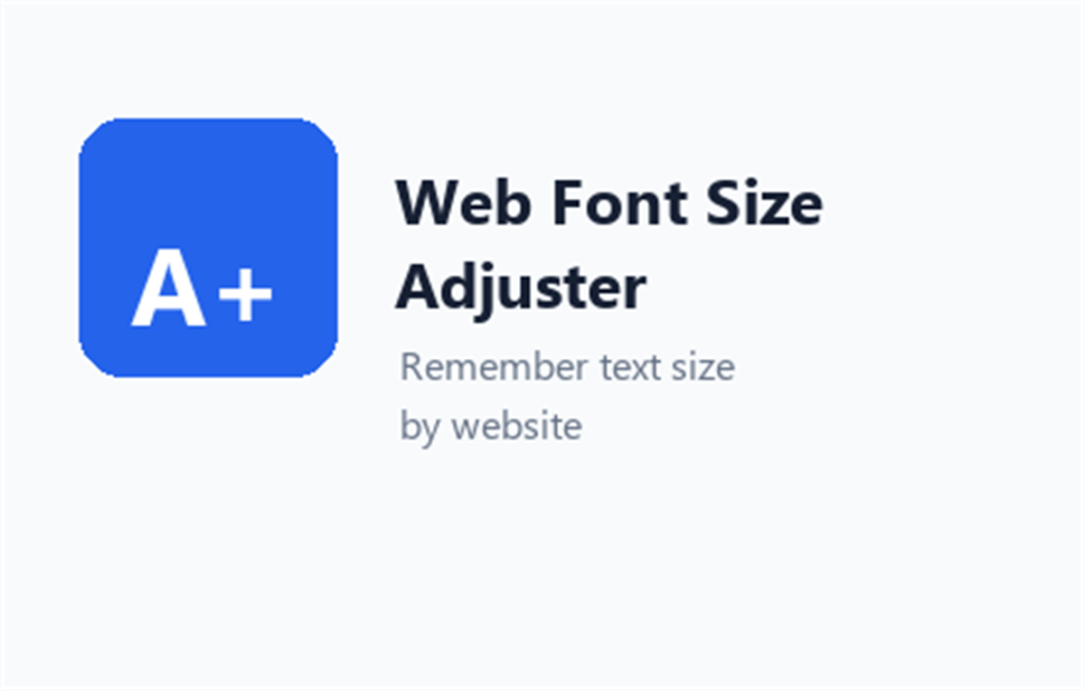 Web Font Size Adjuster