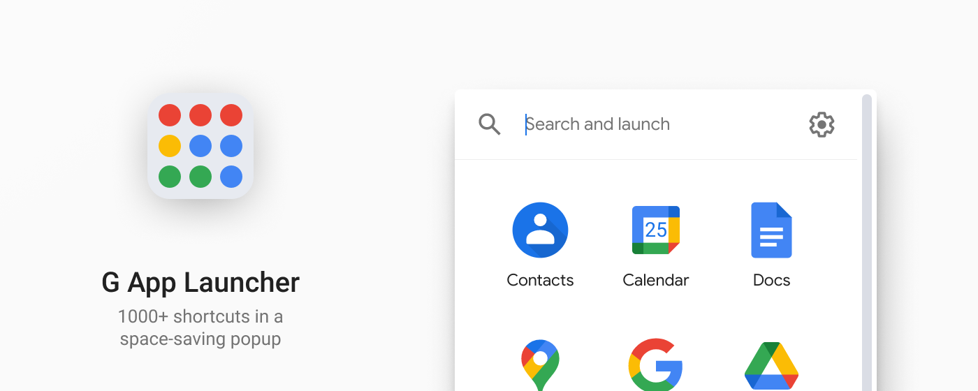 G App Launcher (Shortcuts for Google™) promo image