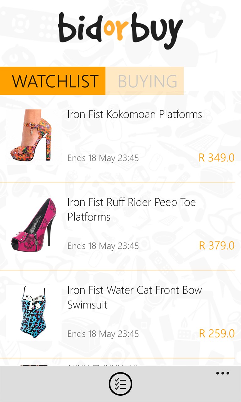 bidorbuy online shopping for Windows 10 Mobile