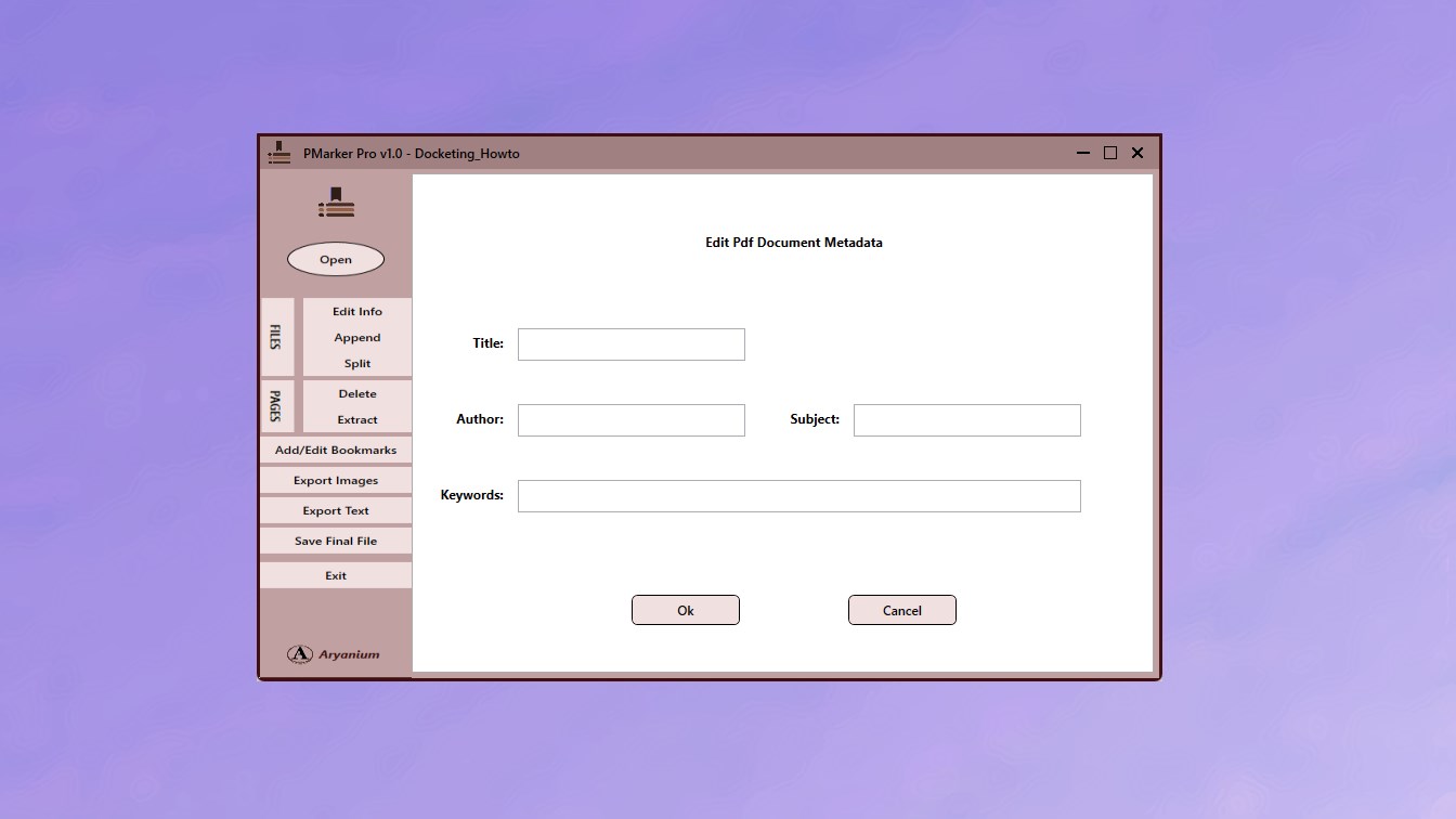 PMarker Pro on Windows splitting a large PDF into separate files at its bookmark boundaries, with each bookmark producing its own document.