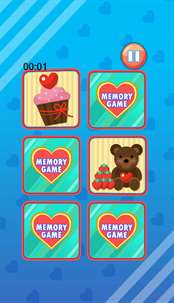 Valentine Memory Game screenshot 2