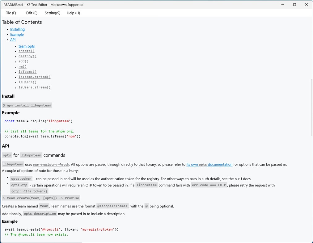 #3. KS Text Editor - Markdown Supported (Windows) Ved: KS.STUDIO