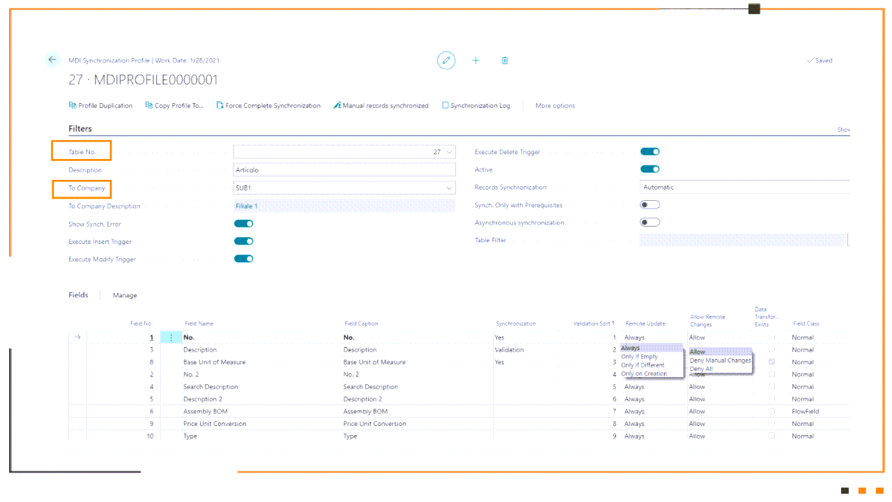 Snapshot 6 of MDI Master Data Intercompany