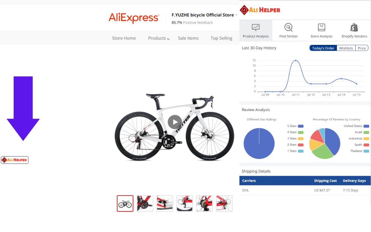 Ali Helper - AliExpress Product Research Tool