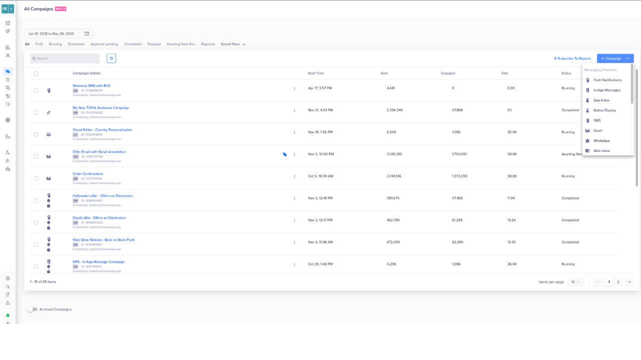 Snapshot 6 of CleverTap for Microsoft Dynamics 365 Customer Insights