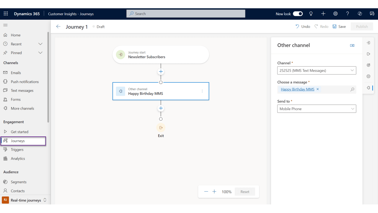 Snapshot 5 of Dynamica MMS for Customer Insights and Journeys
