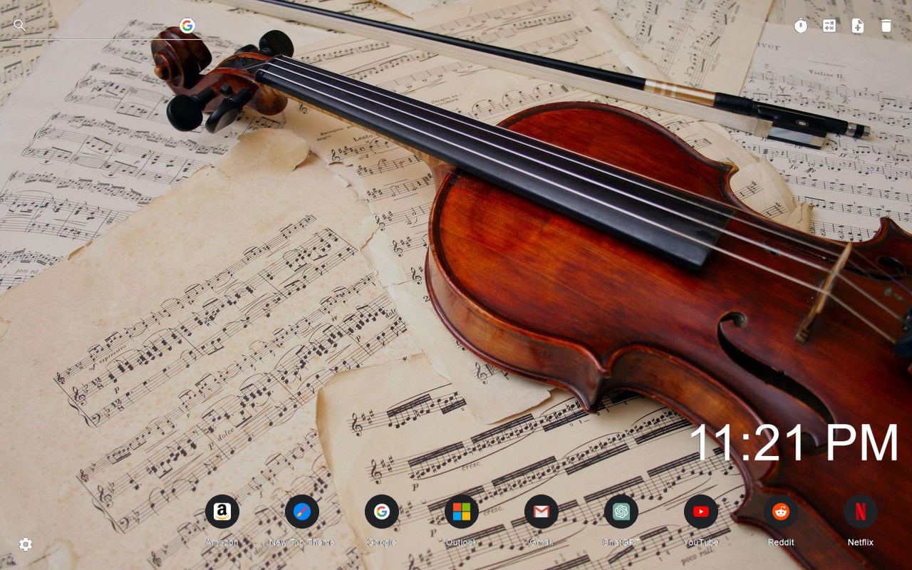 Violin Wallpaper New Tab