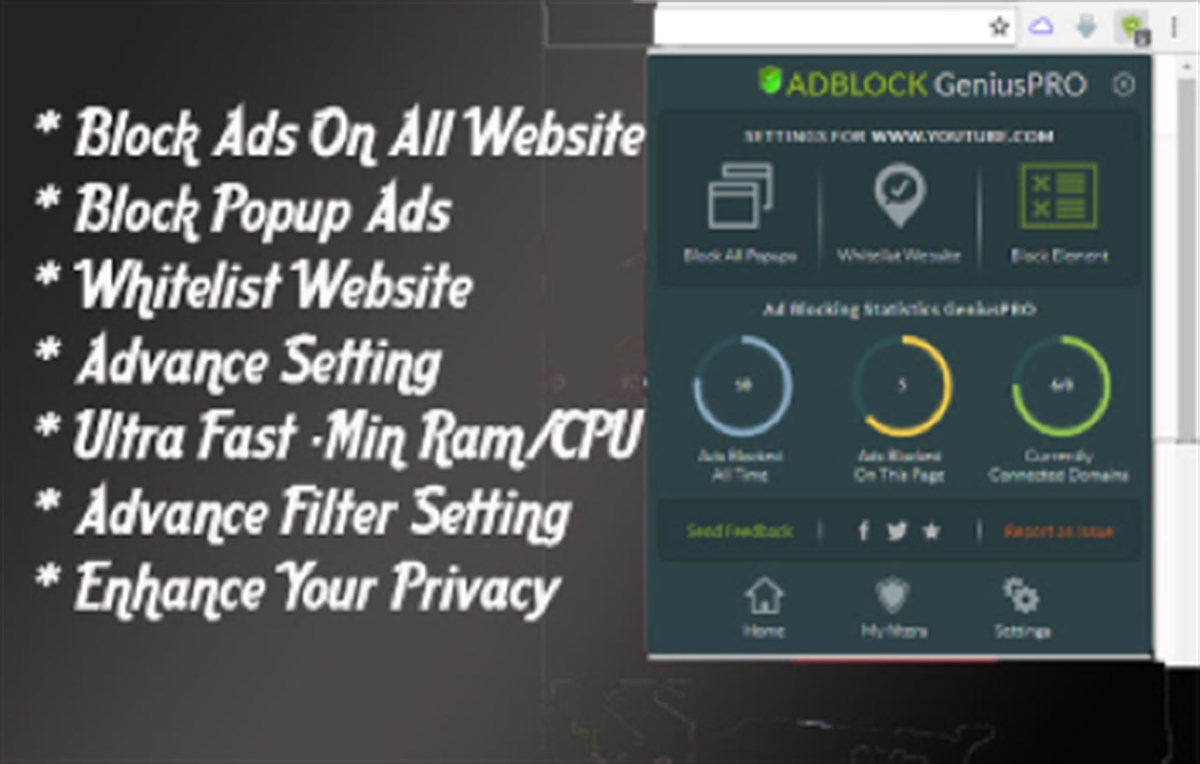 Genius PRO : Adblocker +Total Web Security