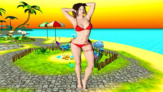 Virtual Red Bikini Beach Dancer [HD+] screenshot 4