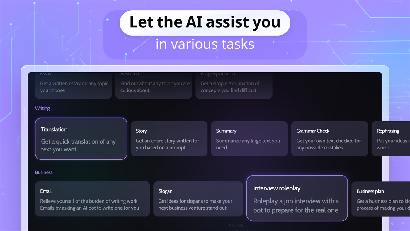 #2. AI Chat Generator: Virtual Bot Assistant (Windows) Által: Joydustry LLP