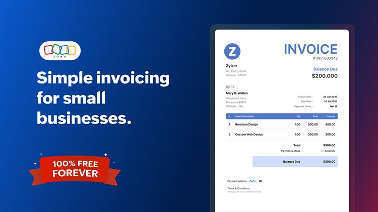 Zoho Invoice - Free Invoicing for Businesses - PC - (Windows)