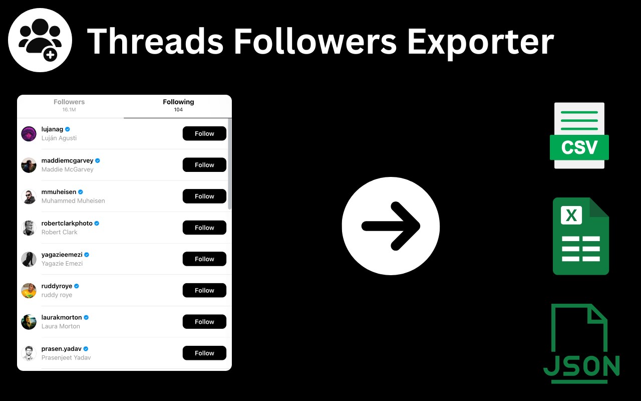 Threads Exporter - Export Threads Followers and Following