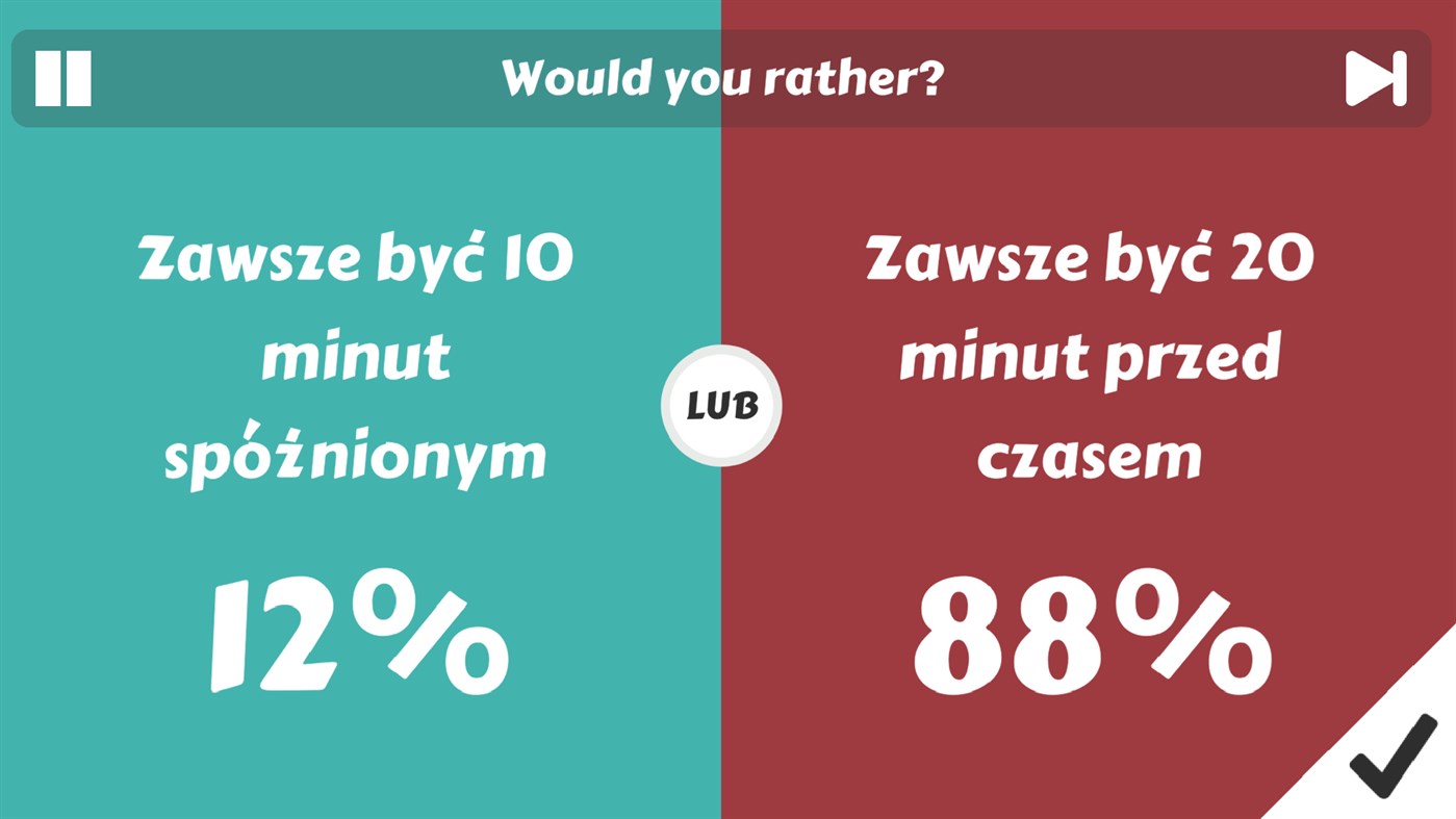 #7. Choice Clash: What Would You Rather? (Windows) Podle: Source Byte Sp. z o.o.