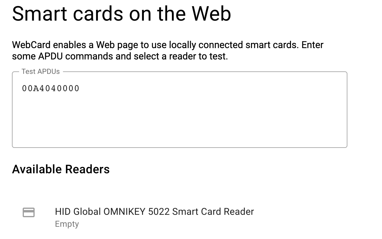 Smart Card Extension