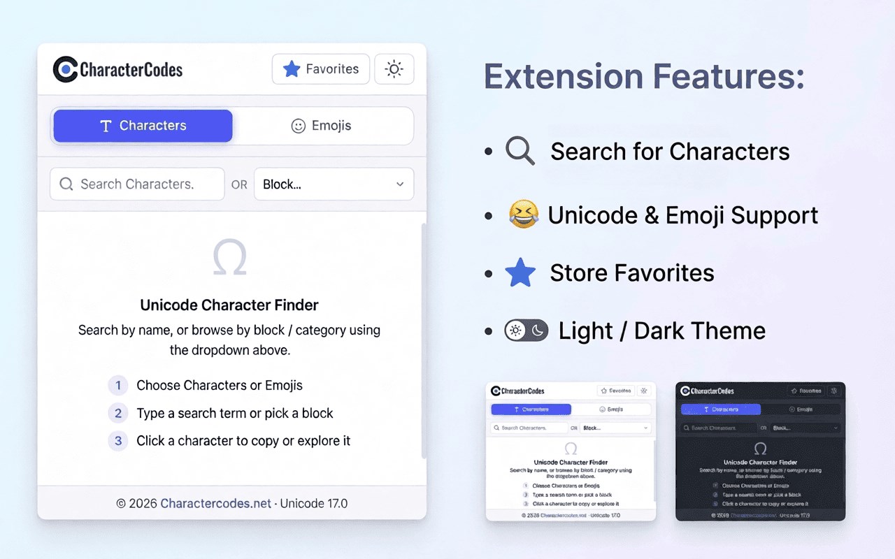 Character / Emoji Finder