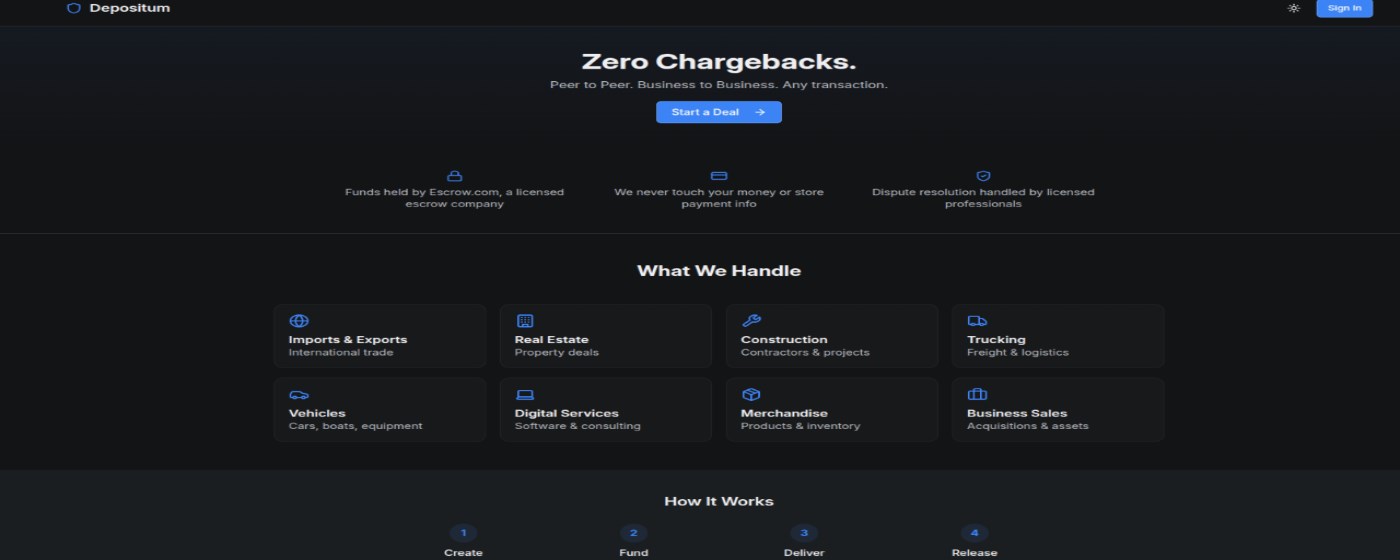 Depositum - Secure Escrow