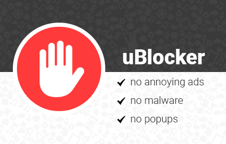 uBlocker - #1 Adblock Tool for Chrome small promo image