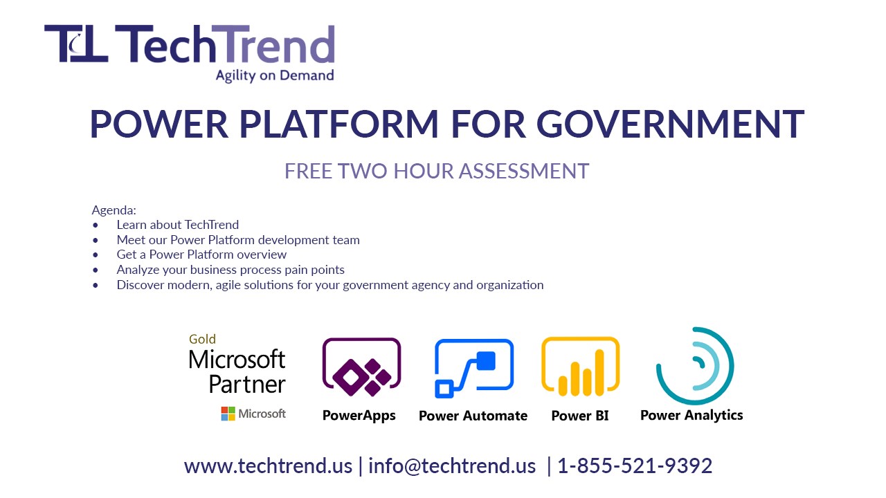 Snapshot 1 of Power Platform for Government: Two Hour Assessment