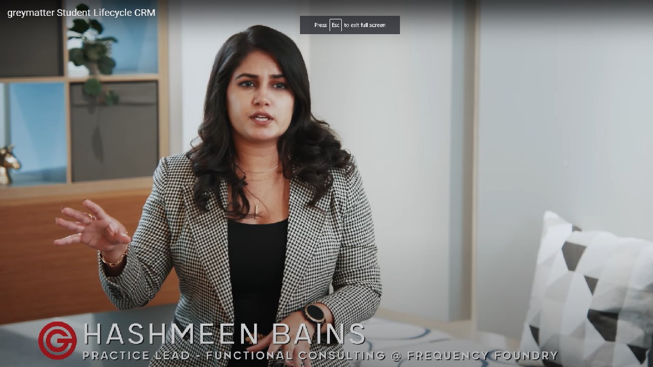 Snapshot 1 of greymatter Student Lifecycle CRM for Higher Education