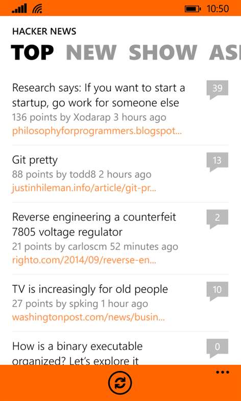 Hacker News Screenshots 1