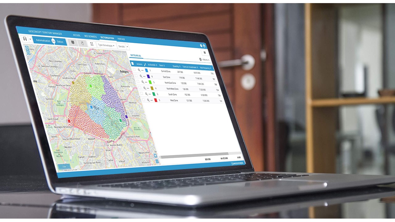 Snapshot 2 of Territory Manager : The sectoring solution