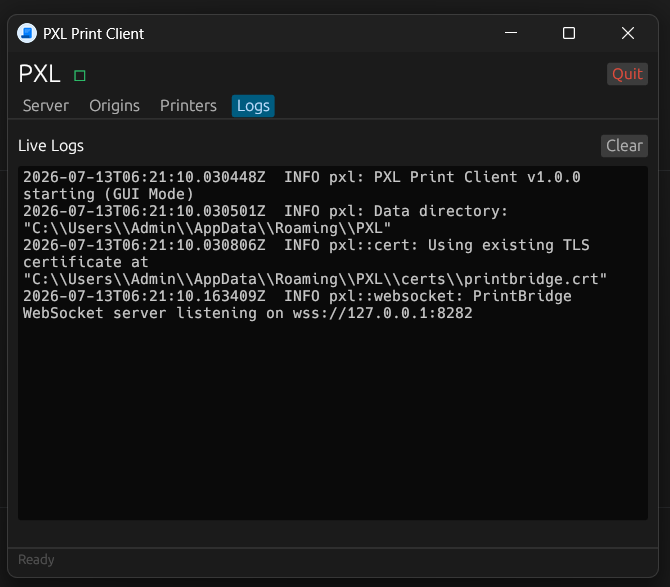 PXL Client screenshot