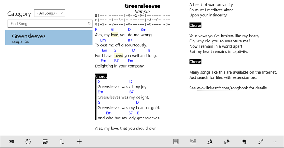 SongBook for Windows Tablets (Windows) Por: LinkeSOFT GmbH