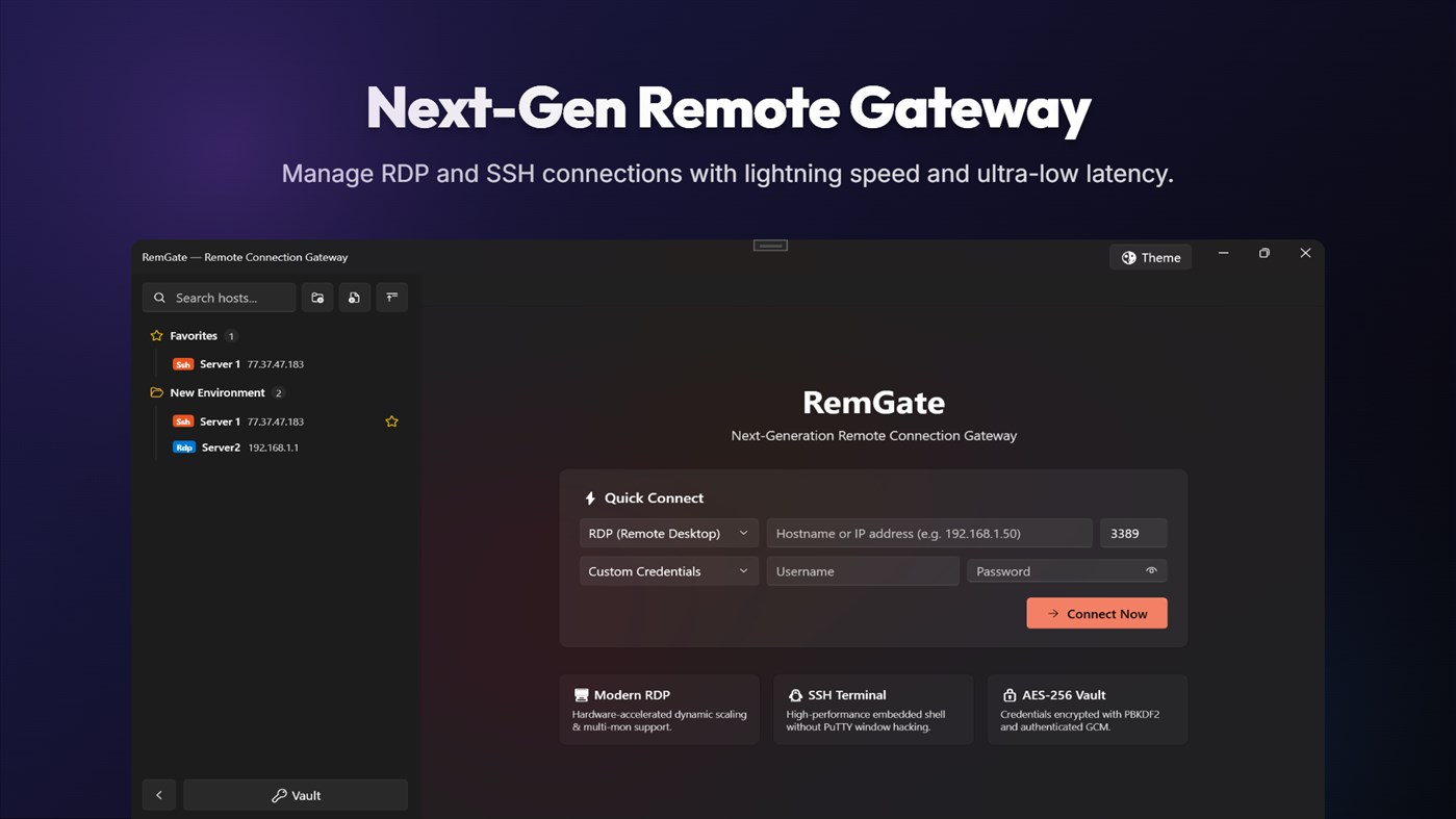 #1. RemGate (Windows) Od: ZerinApps