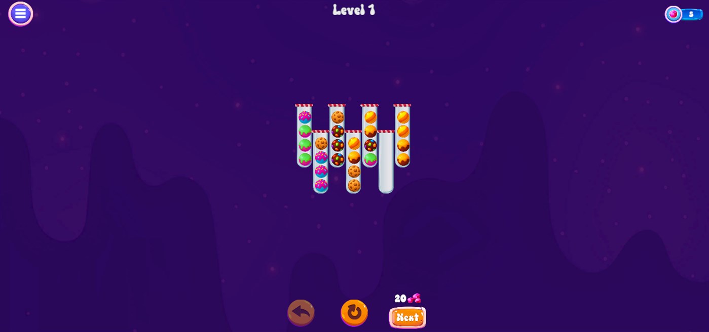 #5. Candy Sort Puzzle (Windows) Por: Romeo PantojaJr.