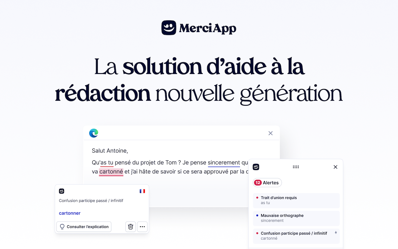 MerciApp — Correcteur d’orthographe et assistant de rédaction