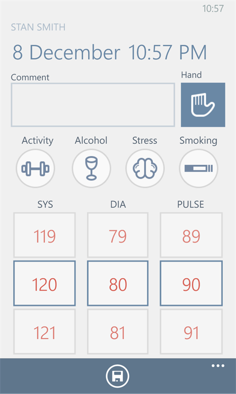 Blood pressure monitoring Screenshots 2