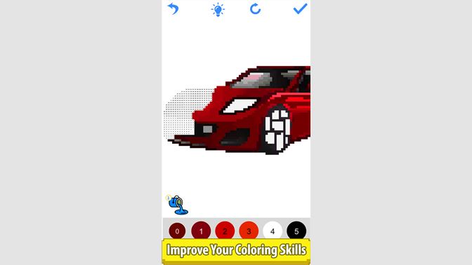 get racing cars colornumber  pixel art coloring