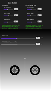 Tire Sizer screenshot 1