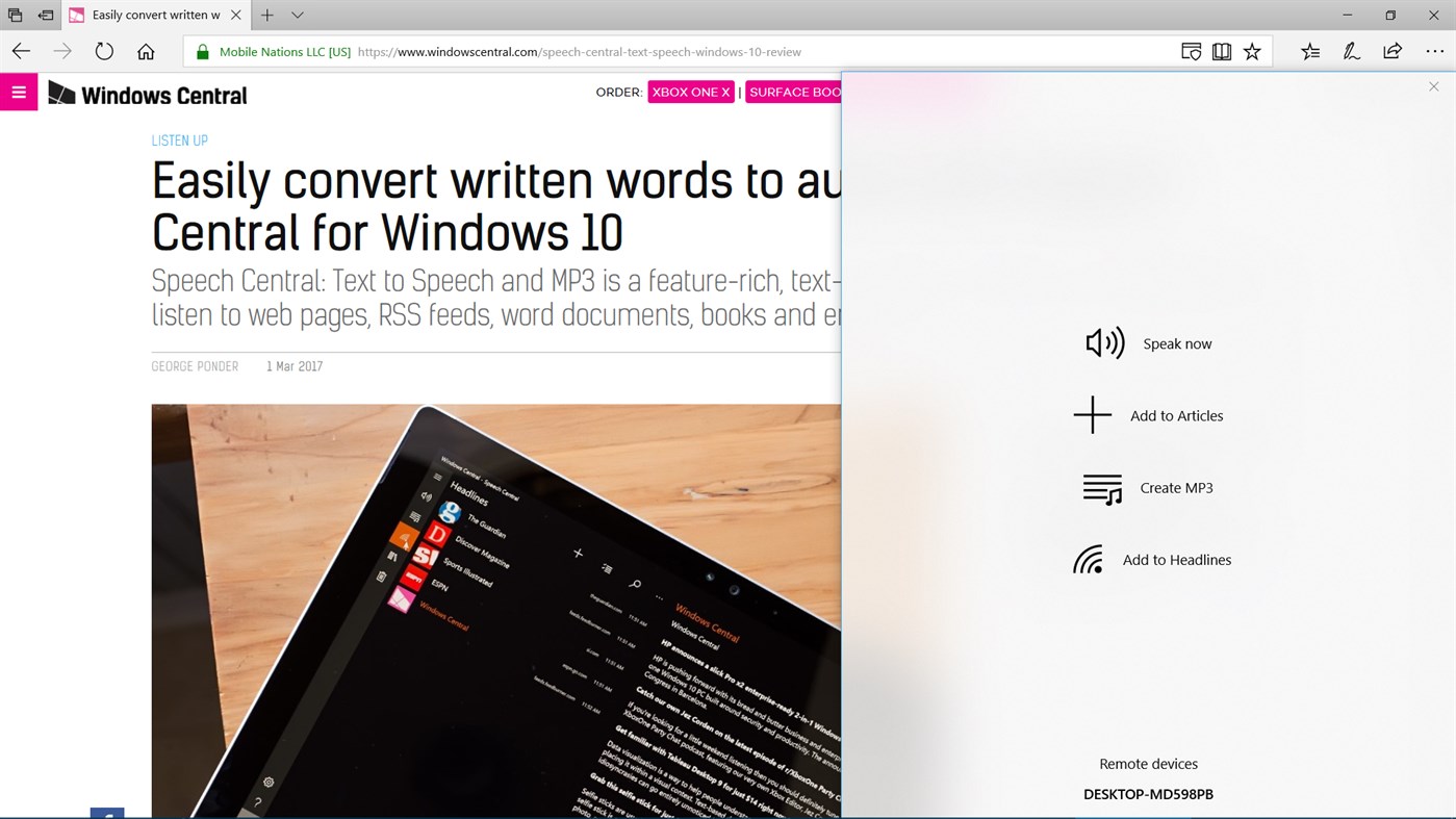 #6. Speech Central: Voice Reader (Windows) Tekijänä: Labsii