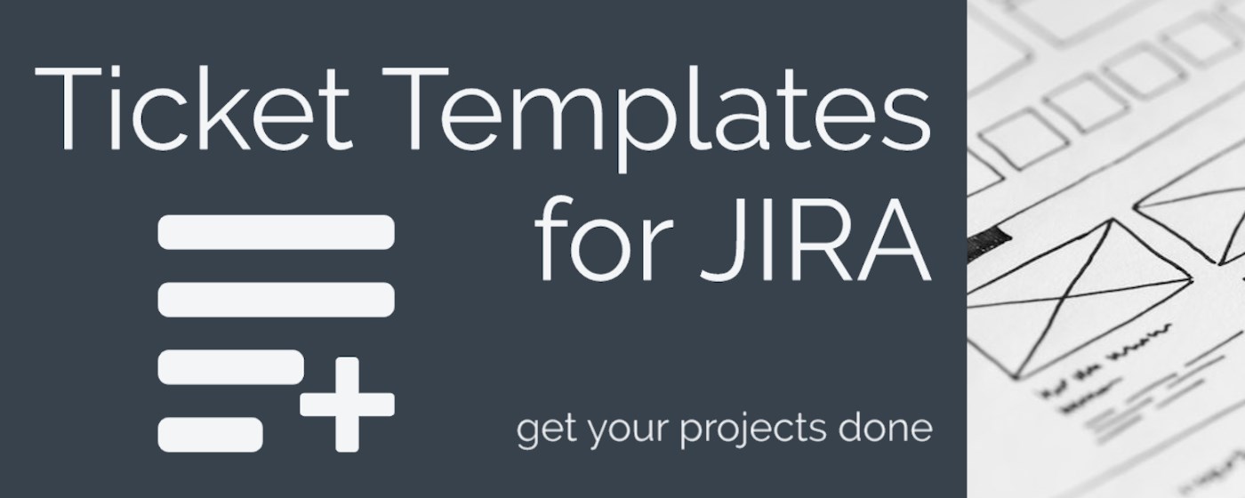 Ticket Templates for JIRA marquee promo image