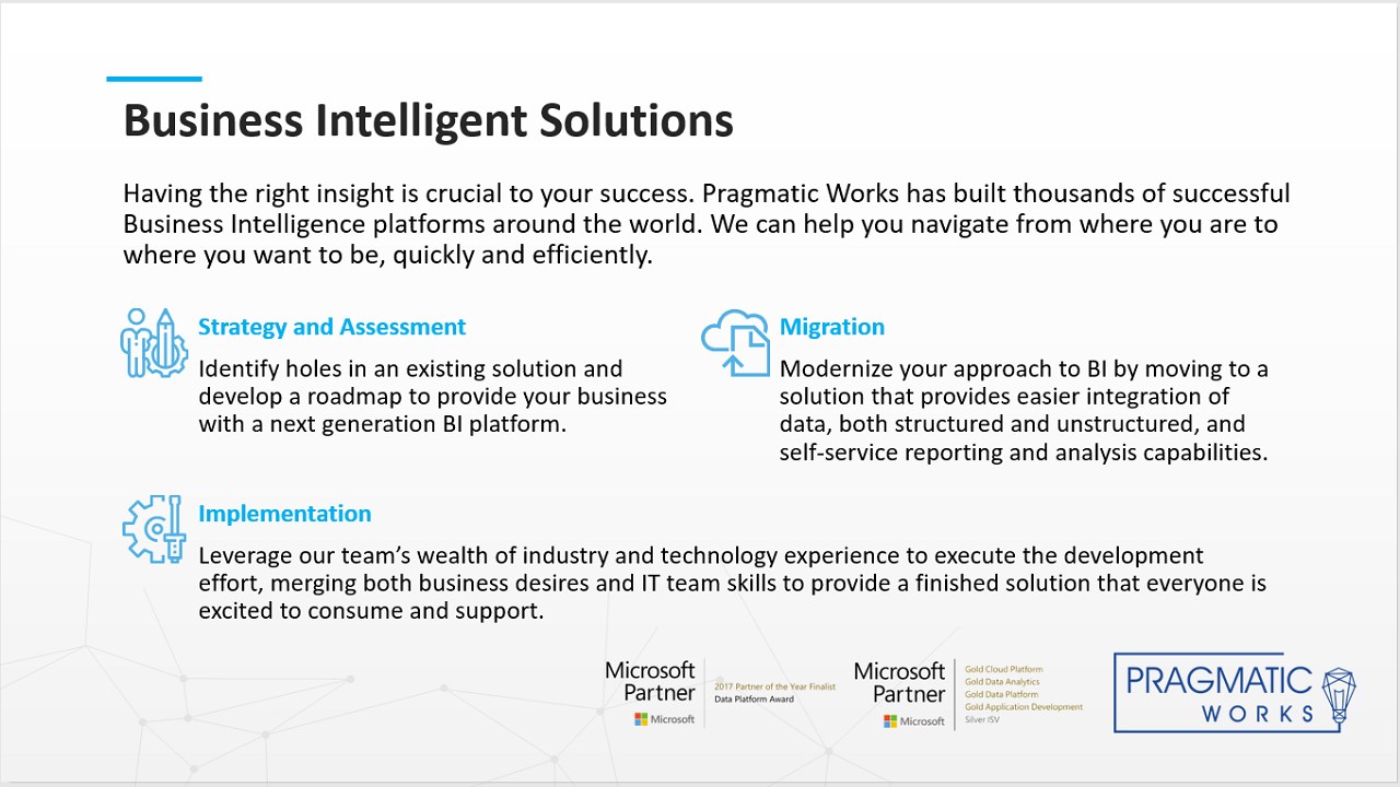 Snapshot 2 of Power BI Center of Ex: 5-Wk Proof of Concept