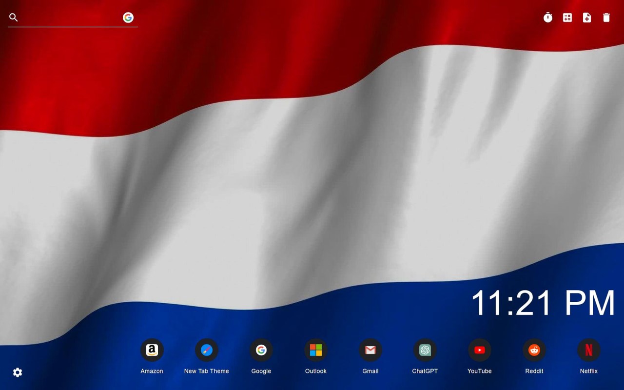 Netherlands Flag Wallpaper New Tab