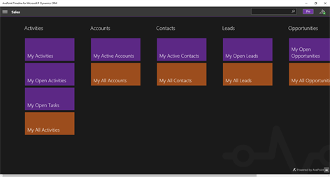 AvePoint Timeline for Microsoft® Dynamics CRM Screenshots 1