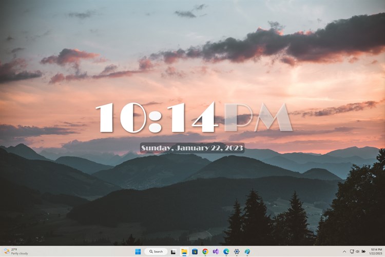 Desk Clock - Desktop Clock Widget - PC - (Windows)