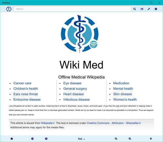 WikiMed screenshot 1