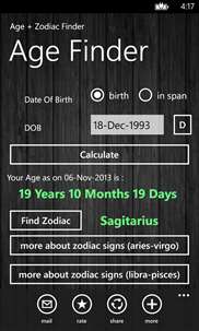 Age + Zodiac Finder screenshot 4