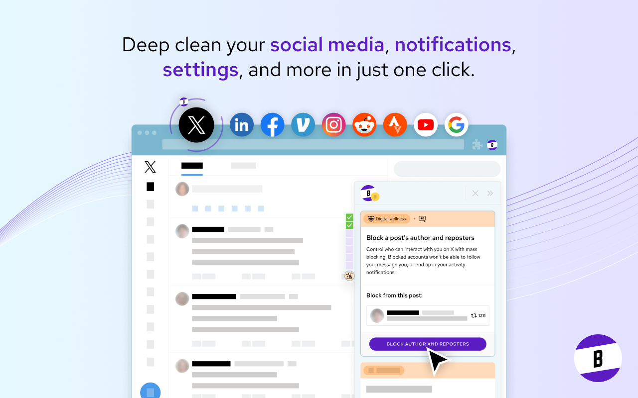 Block Party — Deep clean your social media