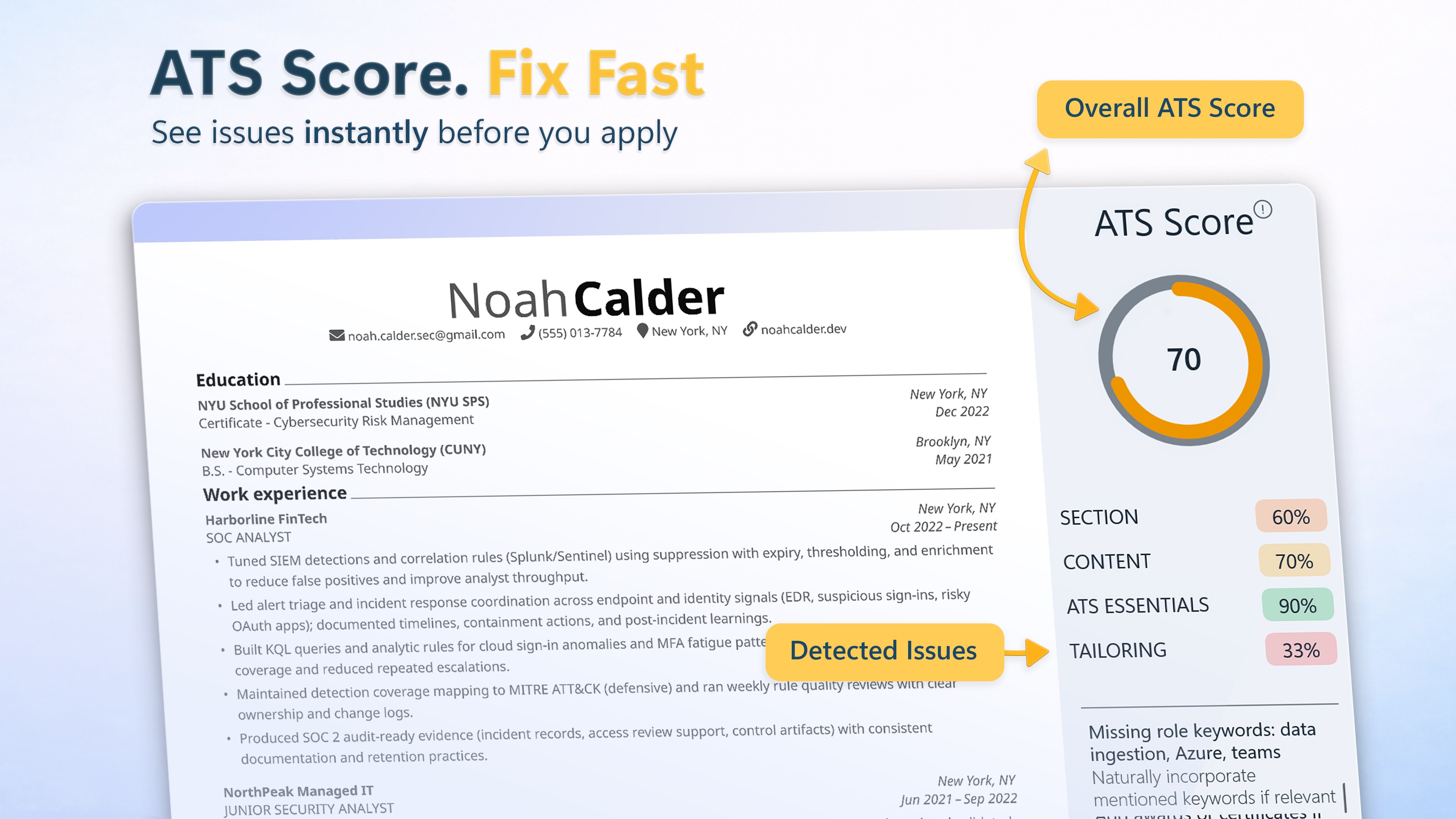 Resumy – Offline CV & Resume Builder with ATS Check screenshot