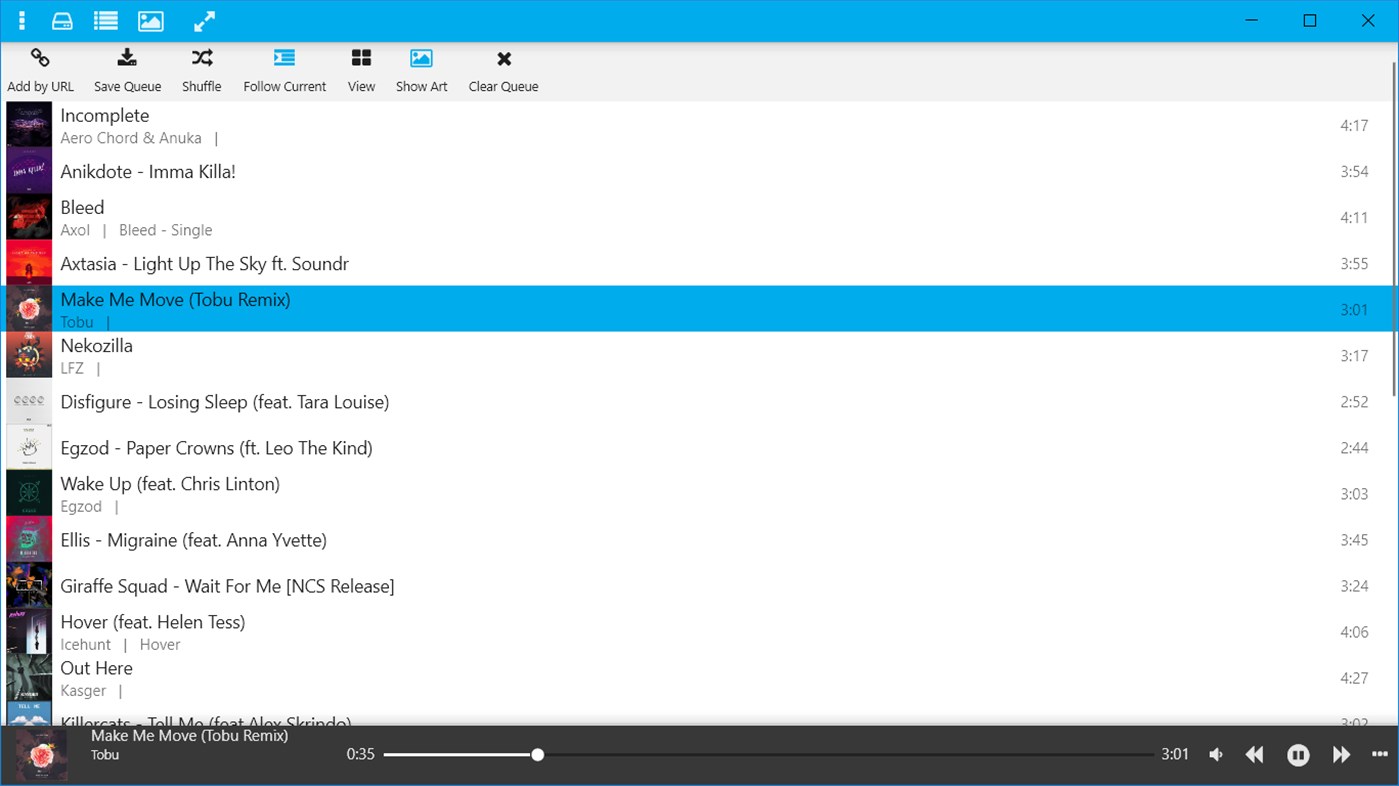#7. Avee Player (Windows) Podle: Daaw Aww